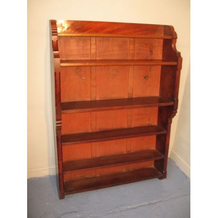 Antikes viktorianisches offenes Mahagonibücherregal ,Wandregal 
