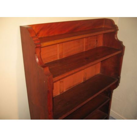Antikes viktorianisches offenes Mahagonibücherregal ,Wandregal 