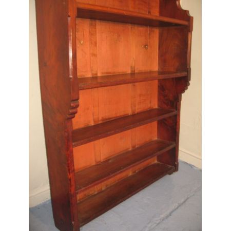 Antikes viktorianisches offenes Mahagonibücherregal ,Wandregal 