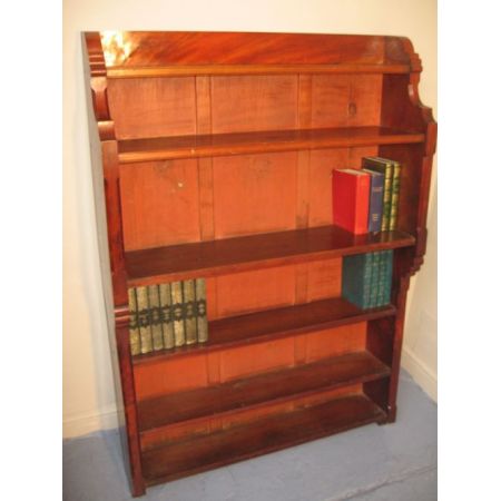 Antikes viktorianisches offenes Mahagonibücherregal ,Wandregal 