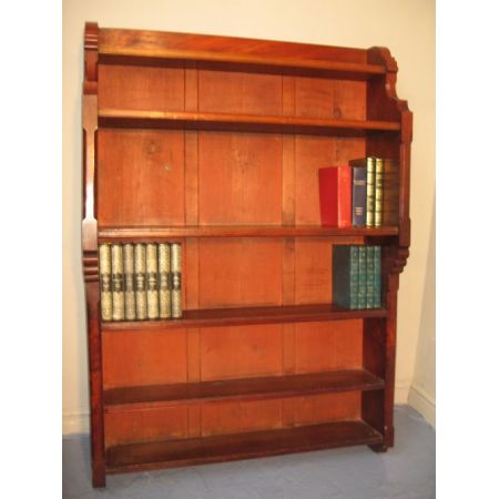 Antikes viktorianisches offenes Mahagonibücherregal ,Wandregal 