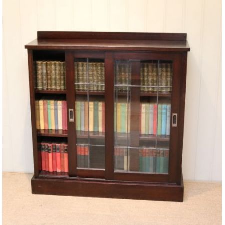 Antikes Mahagonibücherregal, glasiert , aus 1930 