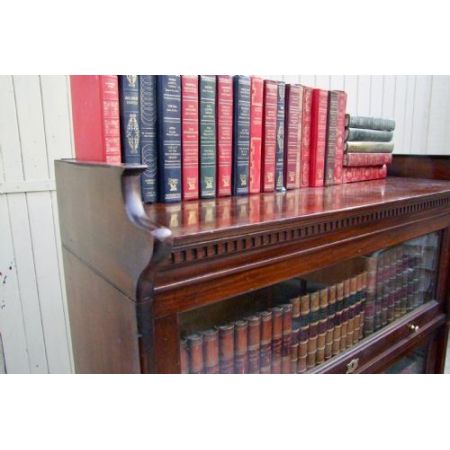 Antikes Mahagonibücherregal, Barrister Bookcase,  verglast, stapelbar von 1920