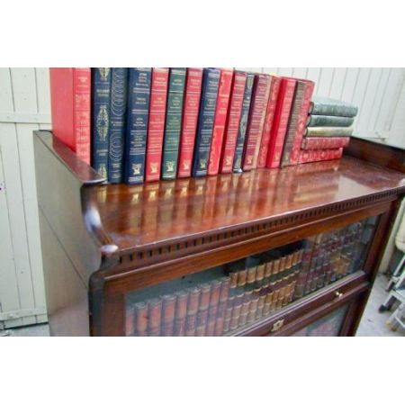 Antikes Mahagonibücherregal, Barrister Bookcase,  verglast, stapelbar von 1920