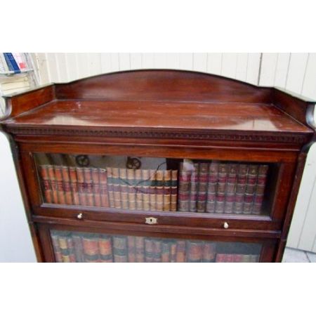 Antikes Mahagonibücherregal, Barrister Bookcase,  verglast, stapelbar von 1920