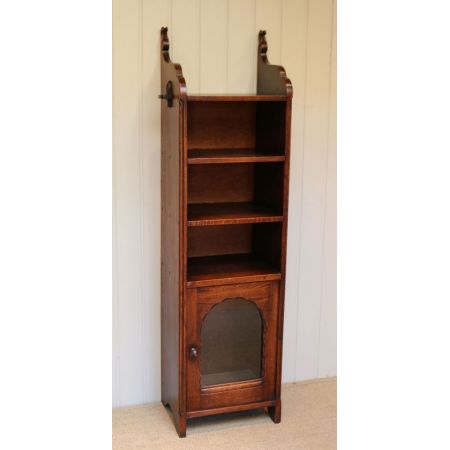 Antikes hohes Bücherregal aus französischer Eiche