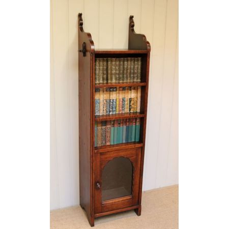 Antikes hohes Bücherregal aus französischer Eiche