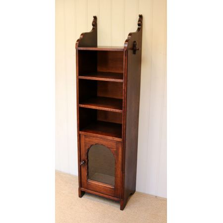 Antikes hohes Bücherregal aus französischer Eiche