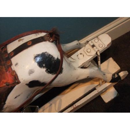 Antikes Massivholz Schaukelpferd ca 1930