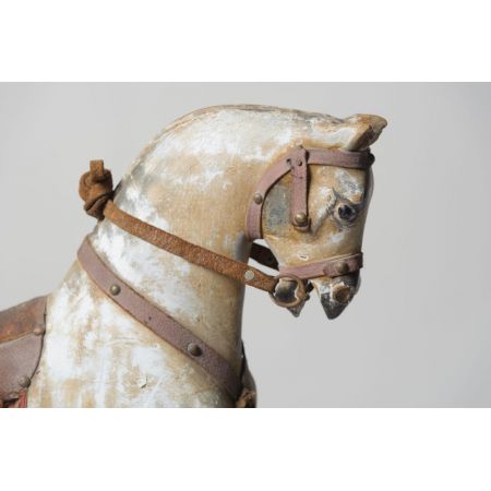 Englisches Massivholz Schaukelpferd antik ca 1910