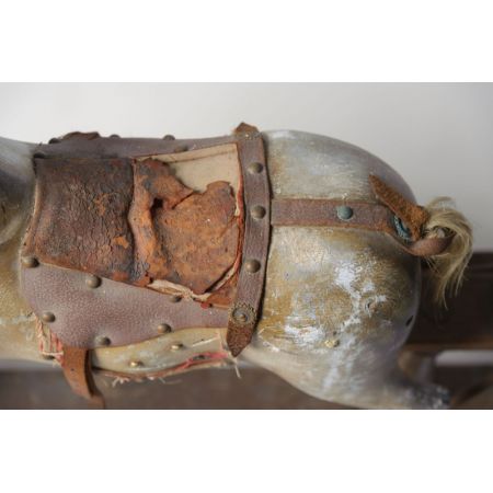 Englisches Massivholz Schaukelpferd antik ca 1910