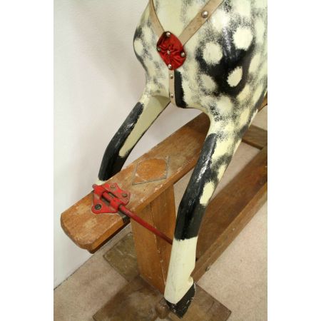 Mahagoni Schaukelpferd Massivholz antik ca 1930