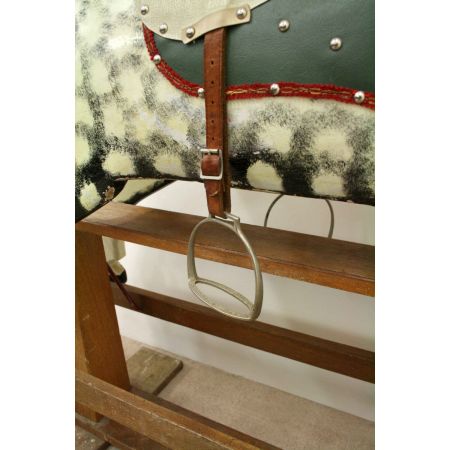 Mahagoni Schaukelpferd Massivholz antik ca 1930