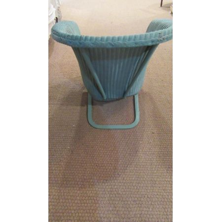 Massivholz Schaukelstuhl Lloyd Loom antik ca 1920