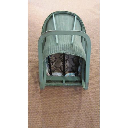 Massivholz Schaukelstuhl Lloyd Loom antik ca 1920