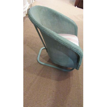 Massivholz Schaukelstuhl Lloyd Loom antik ca 1920