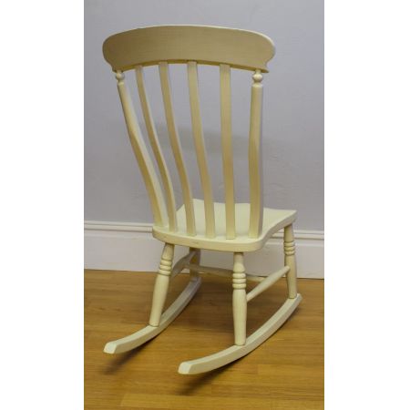 Viktorianischer Massivholz Schaukelstuhl antik ca 1870