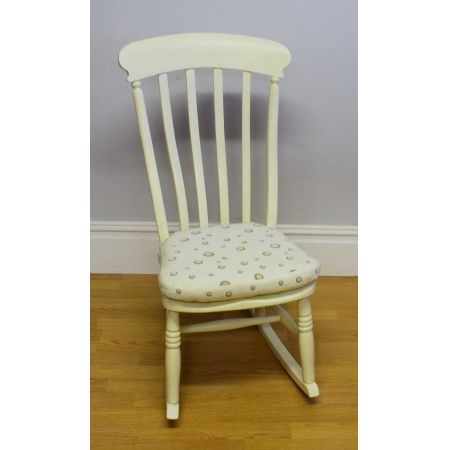 Viktorianischer Massivholz Schaukelstuhl antik ca 1870