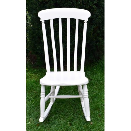 Viktorianischer Massivholz Schaukelstuhl antik ca 1870