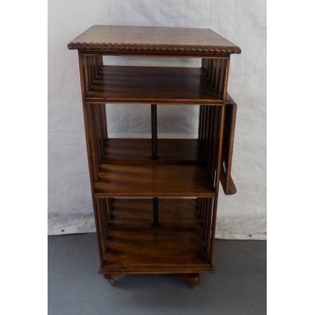 Edwardianisches Eichen Revolving Bookcase Massivholz antik ca 1910