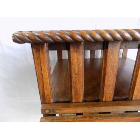 Edwardianisches Eichen Revolving Bookcase Massivholz antik ca 1910