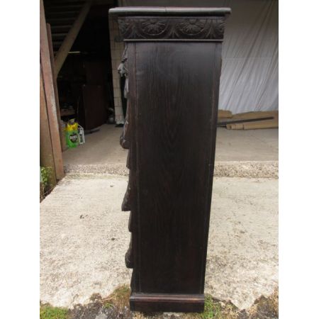 Viktorianisches Eichen Open Bookcase Massivholz antik ca 1880