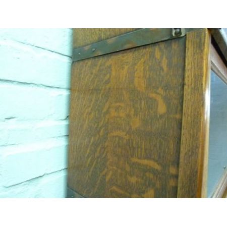 Globe Wernicke Eichen Bücherschrank mit verglasten Türen Massivholz antik ca 1900