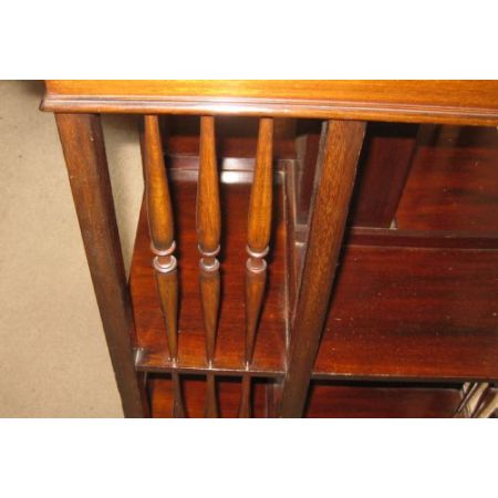 Antikes edwardianisches drehbares Bücherregal aus Mahagoni , Revolving Bookcase ,1910