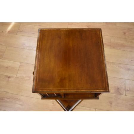 Antikes edwardianisches drehbares offenes Mahagonibücherregal von 1910 