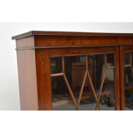 Antikes kleines edwardianisches Breakfront Bücherregal aus Mahagoni, 1910