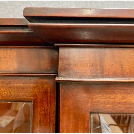 Antikes George IV Mahagoni Breakfront Bücherschrank 