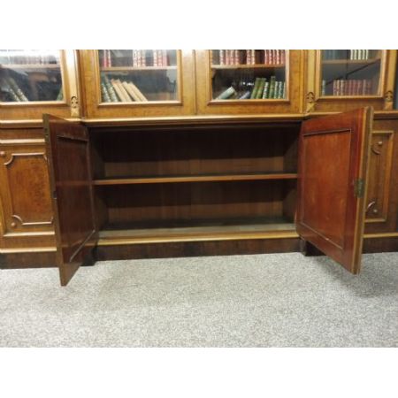 Antiker großer viktorianischer Eichenbücherschrank 