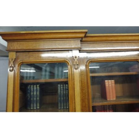 Antiker großer viktorianischer Eichenbücherschrank 