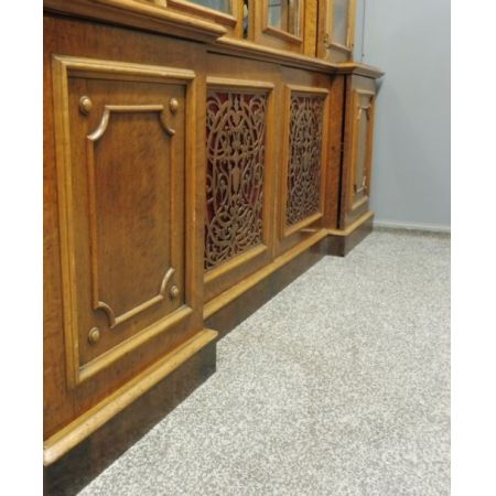 Antiker großer viktorianischer Eichenbücherschrank 