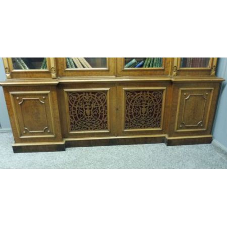 Antiker großer viktorianischer Eichenbücherschrank 