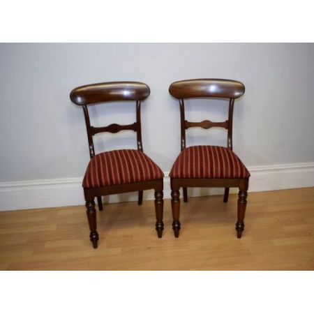 antikes viktorianisches Paar Mahagonistühle, aus 1840 
