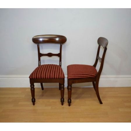 antikes viktorianisches Paar Mahagonistühle, aus 1840 