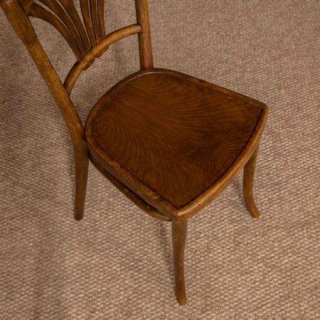 Paar antiker Thonet Bugholzstühle, 1920 