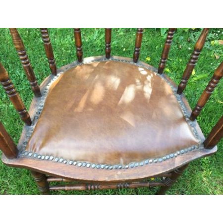 Antiker Eichenschreibtischstuhl aus 1920