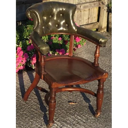 Antiker  viktorianischer Arts and Crafts Schreibtischstuhl von 1885