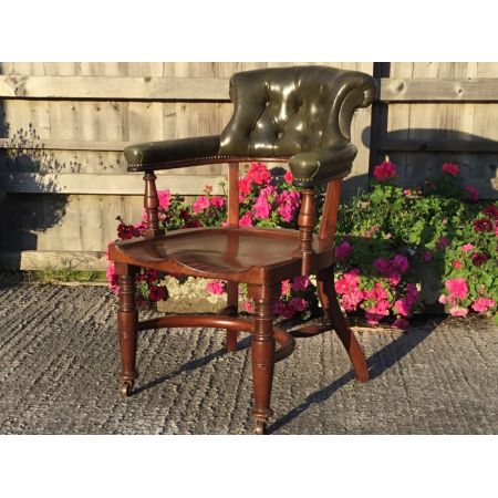 Antiker  viktorianischer Arts and Crafts Schreibtischstuhl von 1885