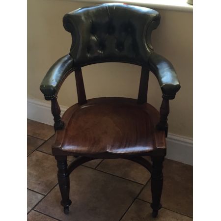 Antiker  viktorianischer Arts and Crafts Schreibtischstuhl von 1885