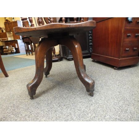 Antiker viktorianischer Eichenschreibtischstuhl, Eichenstuhl 