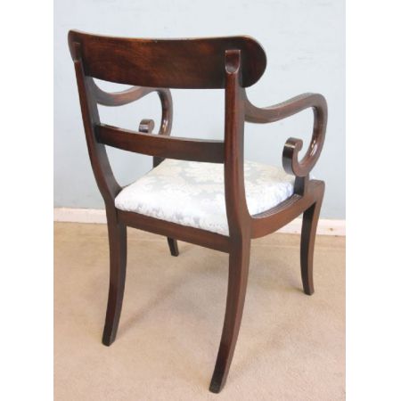 antiker Mahagoni Schreibtischstuhl,  Mahagoni Carver Chair aus dem 19. Jahrhundert