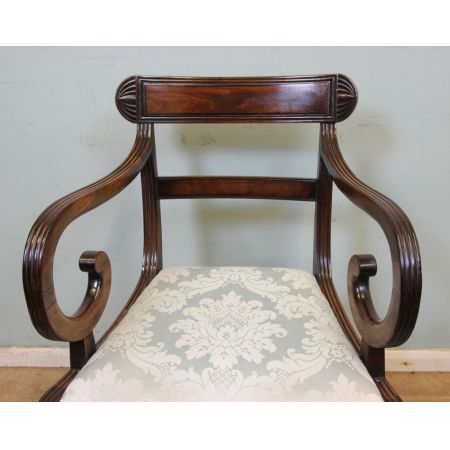 antiker Mahagoni Schreibtischstuhl,  Mahagoni Carver Chair aus dem 19. Jahrhundert