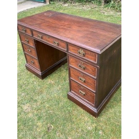 Viktorianischer Mahagoni Schreibtisch Massivholz antik ca 1870