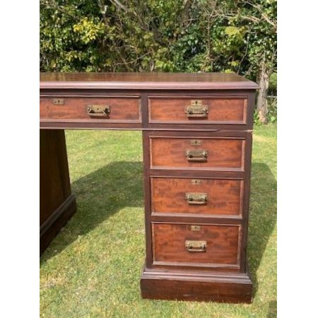 Viktorianischer Mahagoni Schreibtisch Massivholz antik ca 1870