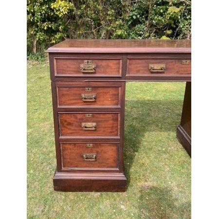 Viktorianischer Mahagoni Schreibtisch Massivholz antik ca 1870