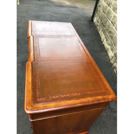 Viktorianischer Mahagoni Schreibtisch Massivholz antik ca 1880