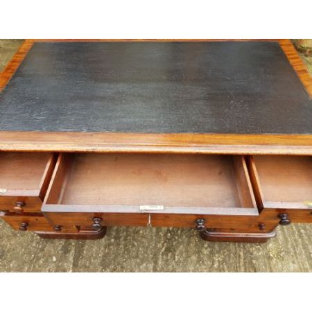 Viktorianischer Mahagoni Schreibtisch Massivholz antik ca 1880